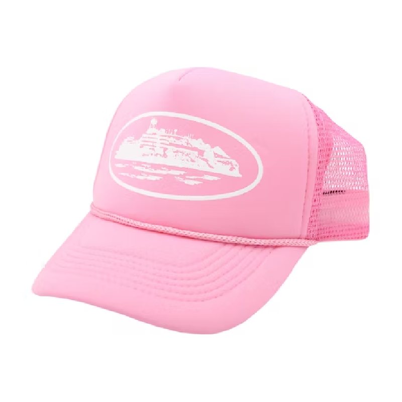 Corteiz Alcatraz Pink Trucker Cap