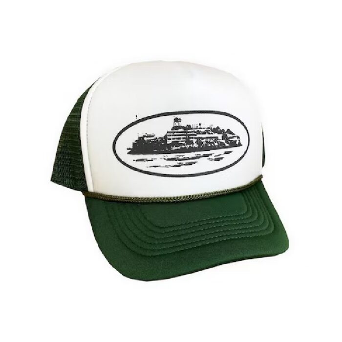Corteiz Alcatraz Green Trucker Cap