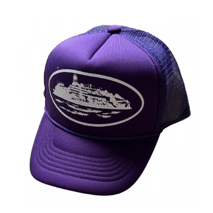 Corteiz Alcatraz Purple Trucker Cap